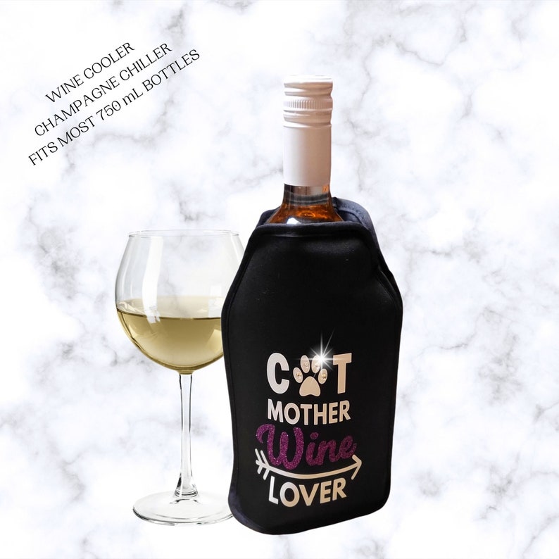 Personalized Acrylic Wine Chiller w/Silver Rim – Cat's Meow